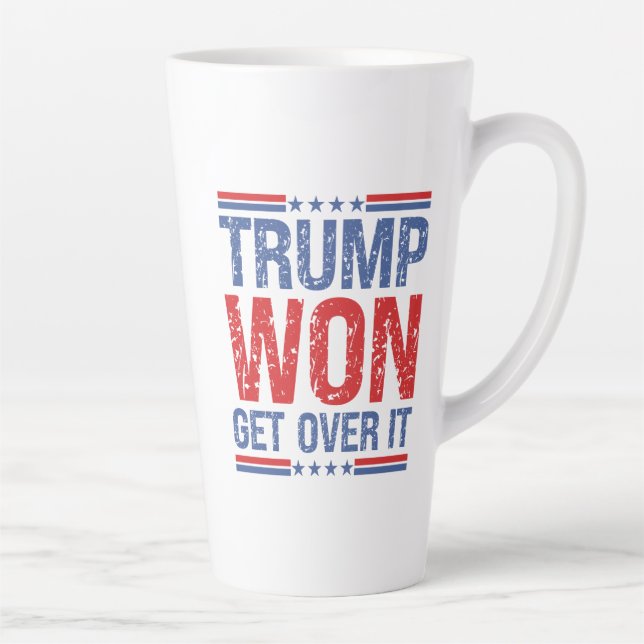 Taza De Café Latte Trump Ganó Supéralo  (Derecha)