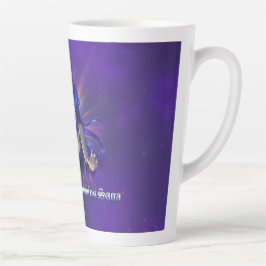 Taza De Café Latte TSDS: Arte de portada del libro Queen Irana Delphi