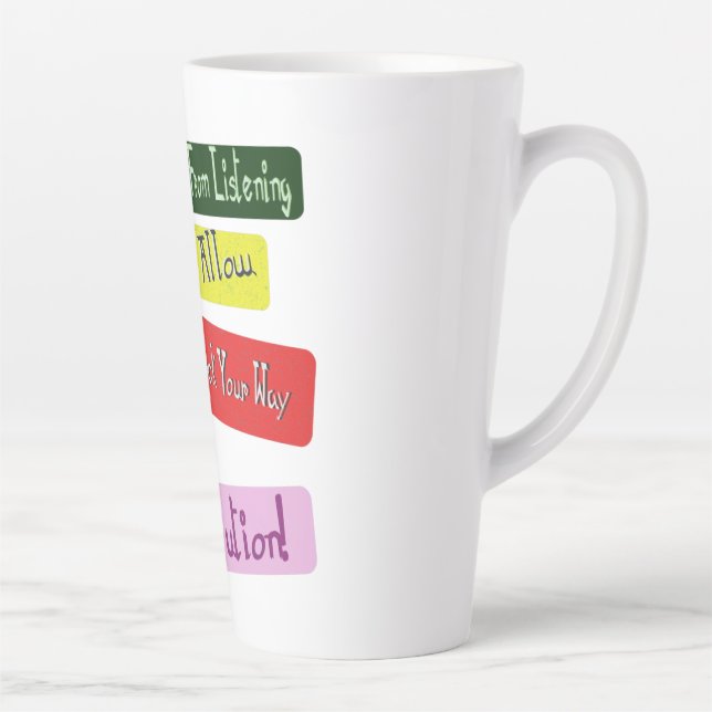 Taza De Café Latte "Tu Camino Hacia La Solución" Diseño Cuto. ¡Hazte  (Derecha)