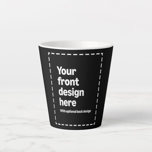 Taza De Café Latte Tu Diseño Aquí (Anverso)