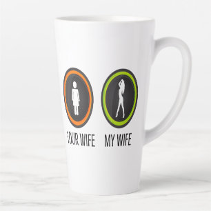 Taza De Café Latte Tu esposa mi esposa