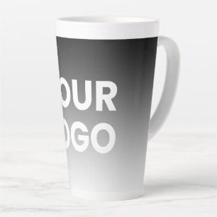 Taza De Café Latte Tu logotipo y gradiente de color moderno editable