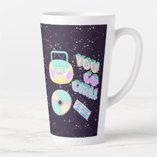 Taza De Café Latte Tú vas chica música de los 90 