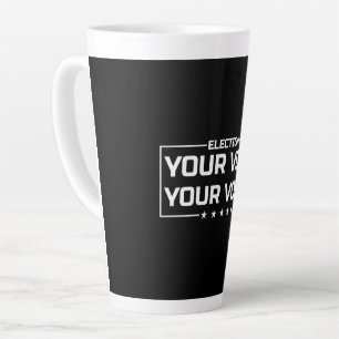 Taza De Café Latte Tu Voto Tu Voz fuente blanca