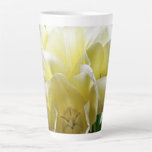 Taza De Café Latte Tulip Bouquet amarillo