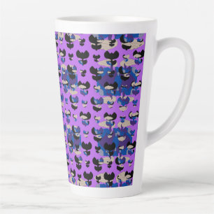 Taza De Café Latte Tulipán de llama celestial contenida