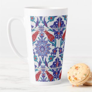 Taza De Café Latte Tulipán turco Arabesco oriental Floral Arte visual