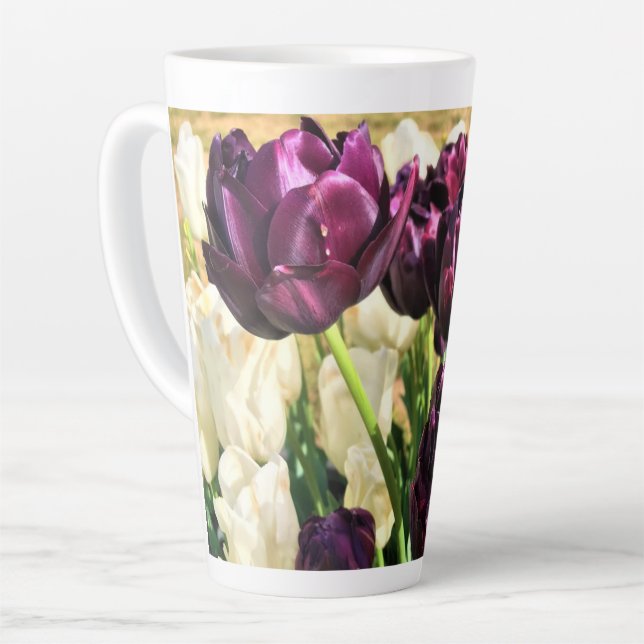 Taza De Café Latte Tulipanes Héroes Negros, Oregón (Ángulo izquierdo)