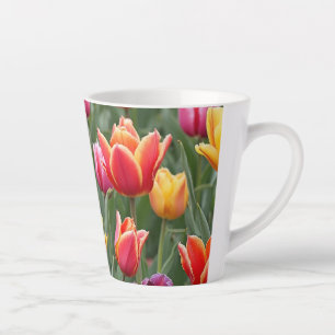 Taza De Café Latte Tulipanes holandeses