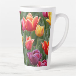 Taza De Café Latte Tulipanes holandeses