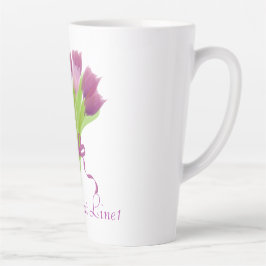 Taza De Café Latte Tulipanes personalizados