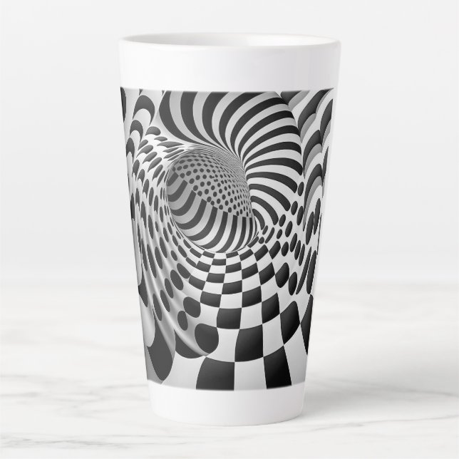 Taza De Café Latte Túnel artístico de Op Latte Mug (Anverso)