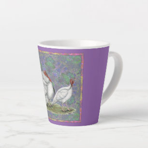 Taza De Café Latte Turquía: Pastel de la Holanda Blanca