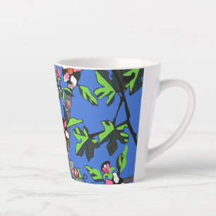Taza De Café Latte Turtledoñas con flores de Apple
