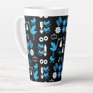 Taza De Café Latte Twin Boy Stalk Delivery Blue