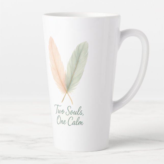 Taza De Café Latte Two Souls, One Calm – Serenity Script Mug (Derecha)