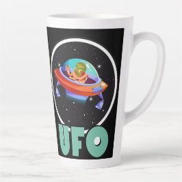 Taza De Café Latte Ufo en el espacio