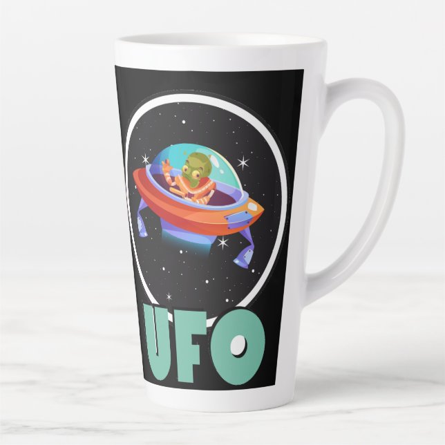 Taza De Café Latte Ufo en el espacio (Derecha)