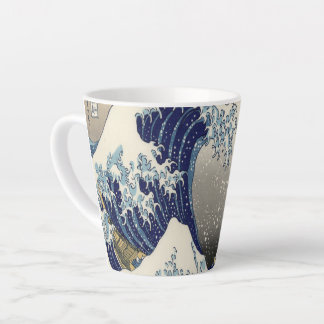 Taza De Café Latte ukiyo japonés vintage e art la gran ola
