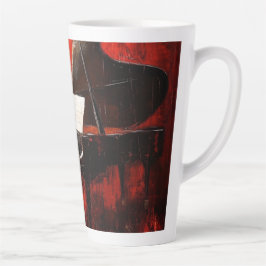 Taza De Café Latte Última: 3 instrumentos con pared roja
