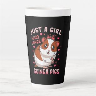 Taza De Café Latte Un cerdo guineano solo es un Chica que ama a los c