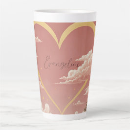 Taza De Café Latte Un Chica con una mirada sentida y personalizada