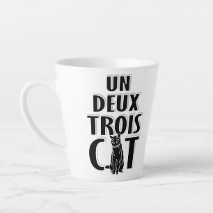 Taza De Café Latte Un Deux Trois Gatos Franceses