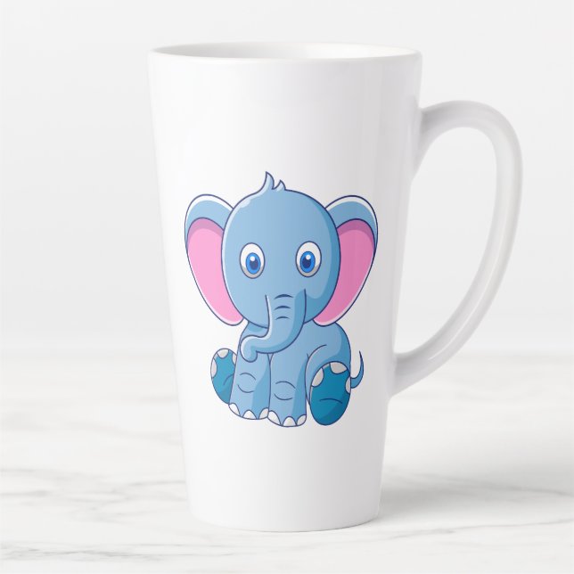 Taza De Café Latte Un elefante pequeño (Derecha)