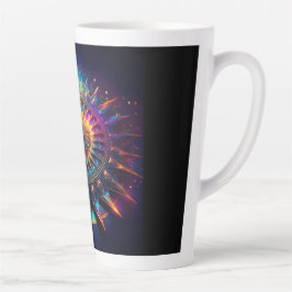 Taza De Café Latte Un fractal de Gasket Sierpinski