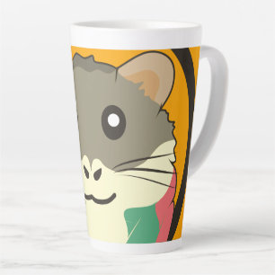 Taza De Café Latte Un hámster divertido y juguetón