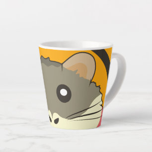 Taza De Café Latte Un hámster divertido y juguetón