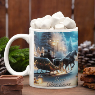Taza De Café Latte Un Hermoso Paseo Por Santa