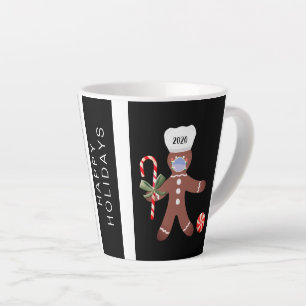 Taza De Café Latte Un hombre de pan de jengibre 2020 con Navidades di