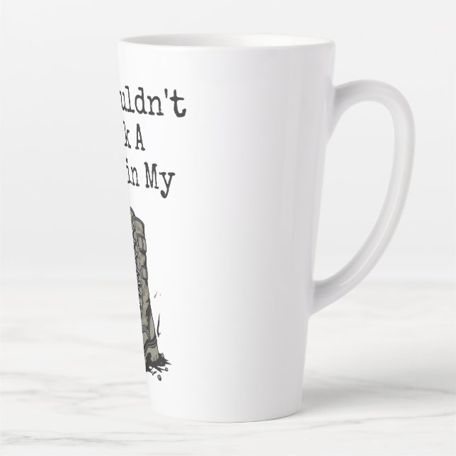 Taza De Café Latte "Un kilómetro en mis botas" (Derecha)