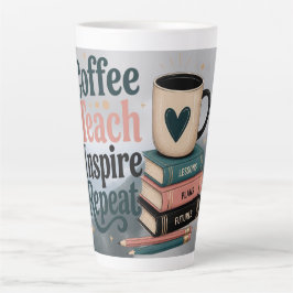 Taza De Café Latte Un latte matutino inspira optimismo en los maestro