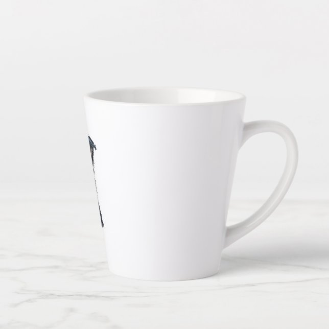 Taza De Café Latte Un lindo perro en la frontera (Derecha)