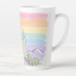 Taza De Café Latte Un lugar celestial de paz Hermoso templo SUD