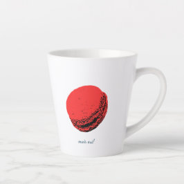 Taza De Café Latte un macaron fraise par jour!