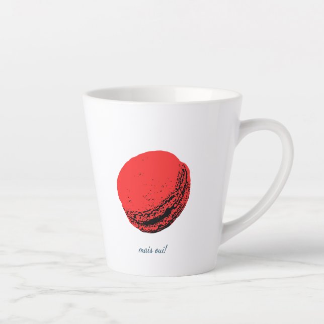 Taza De Café Latte un macaron fraise par jour! (Derecha)