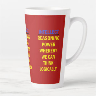 Taza De Café Latte Un mensaje sobre la mente colores oscuros con pala