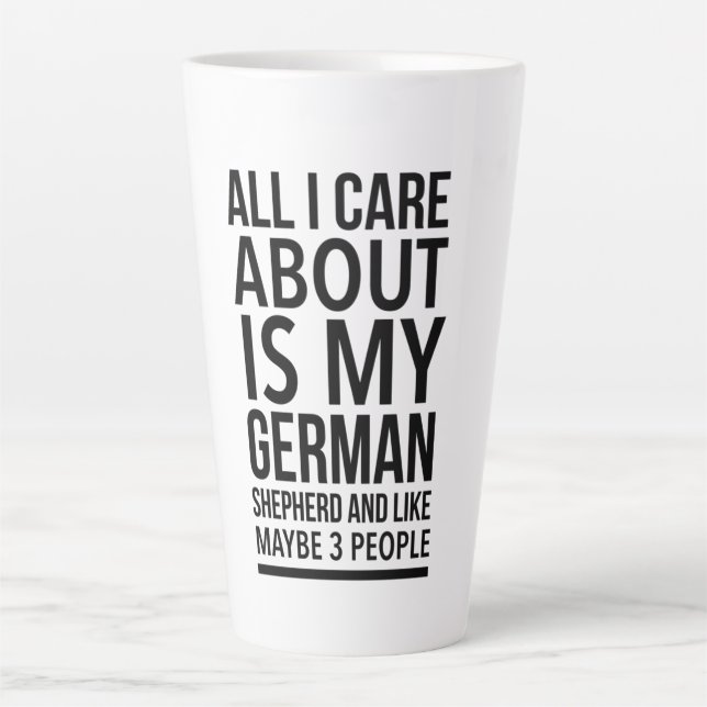 Taza De Café Latte Un pastor alemán gracioso (Anverso)