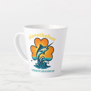 Taza De Café Latte Un Poco de Suerte en Cada Taza de Latte