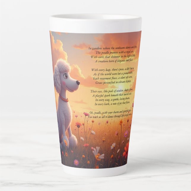Taza De Café Latte Un poema blanco y un poema (Anverso)