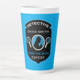 Taza De Café Latte Un regalo divertido con tema de detectives