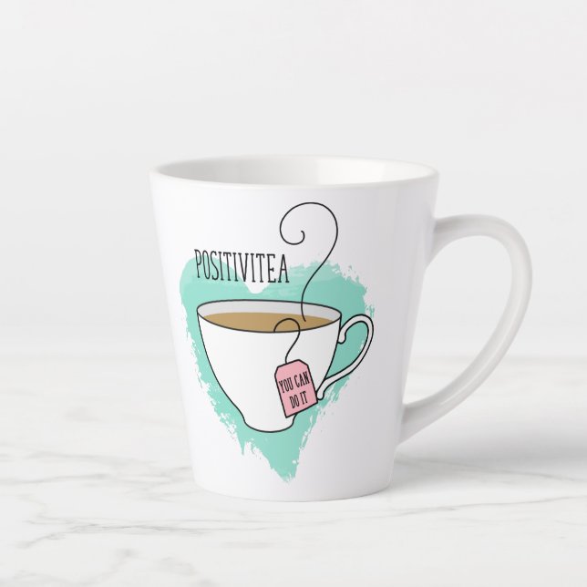 Taza De Café Latte Un regalo positivo para los amantes del té (Derecha)