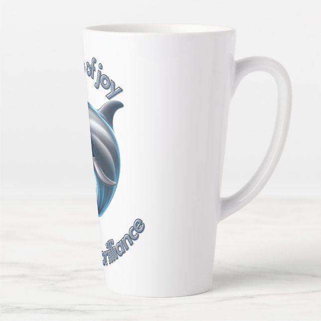 Taza De Café Latte Un salto de alegría: celebrando la inteligencia de (Derecha)