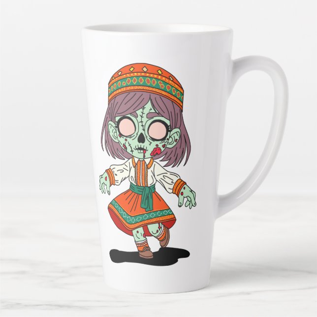 Taza De Café Latte Un zombi armenio muy lindo (Derecha)