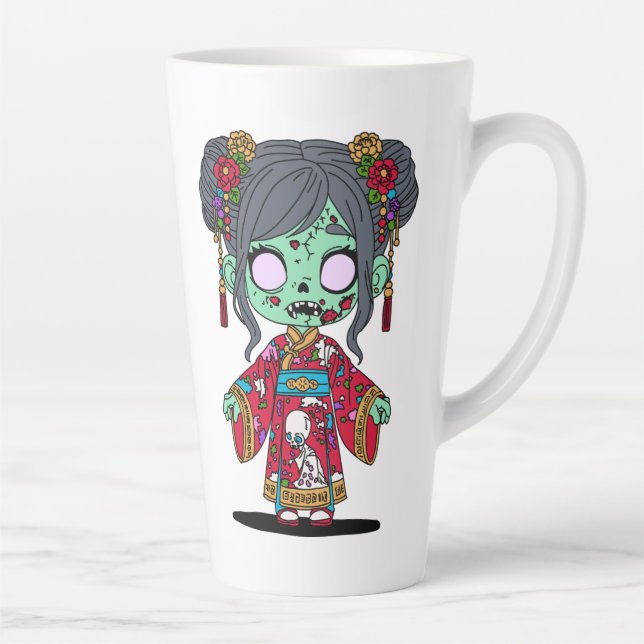 Taza De Café Latte Un zombi chino (Derecha)