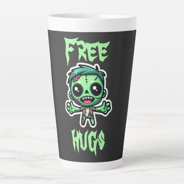 Taza De Café Latte Un zombi divertido (Anverso)