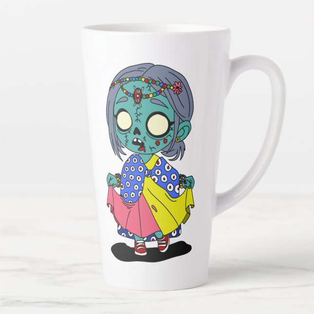 Taza De Café Latte Un zombi keniano lindo (Derecha)
